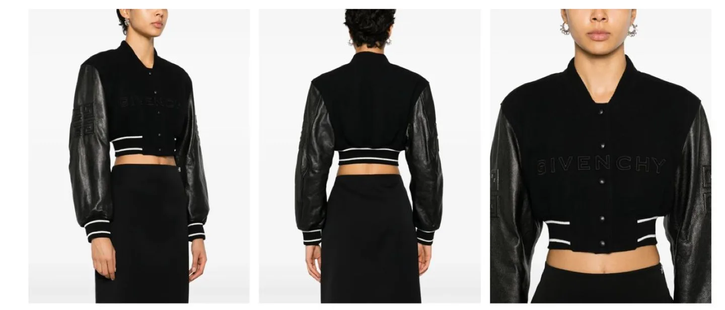 Givenchy Cropped Bomber Jacket - Size 36 FR image indicator(4)