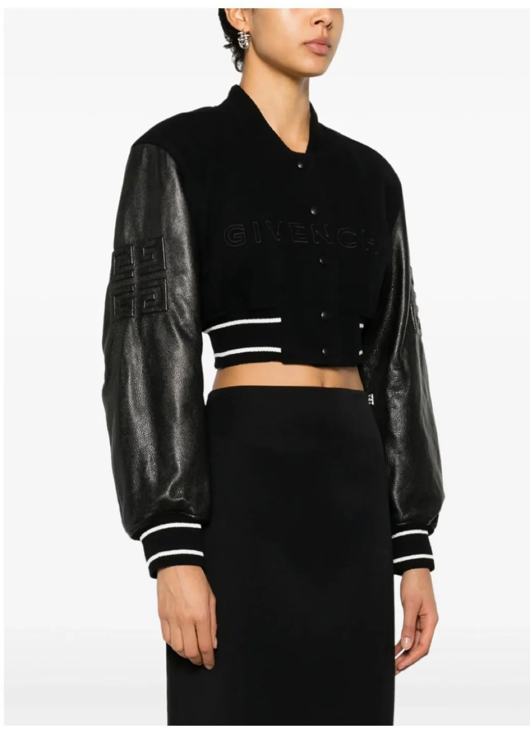 Givenchy Cropped Bomber Jacket - Size 36 FR image indicator(3)