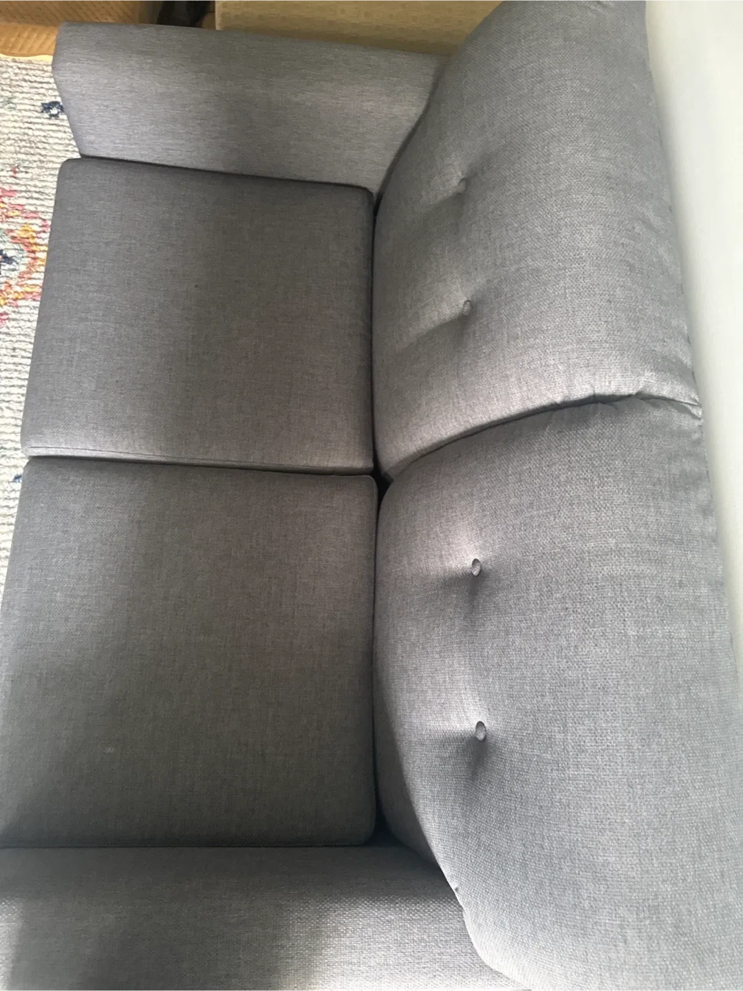Grey Loveseat Sofa - Great Condition! image indicator(4)