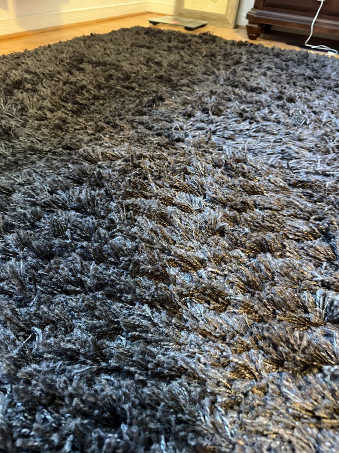 Shaggy Area Rug - Dark Brown - photo 2