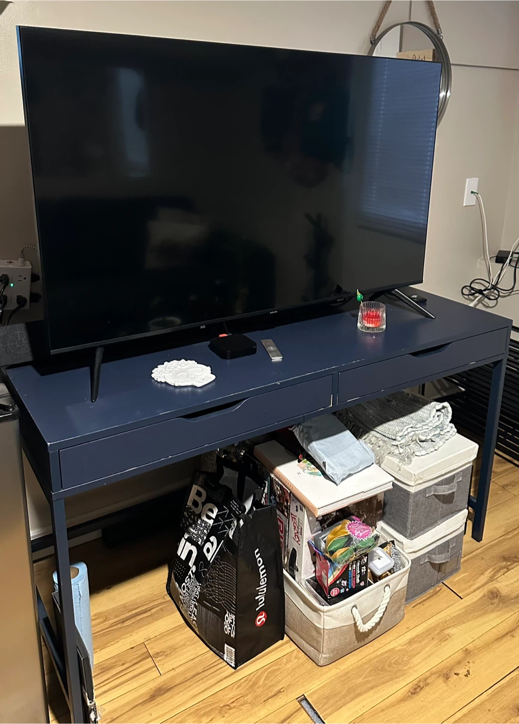 IKEA Alex Desk, Black-Blue, 52x22"