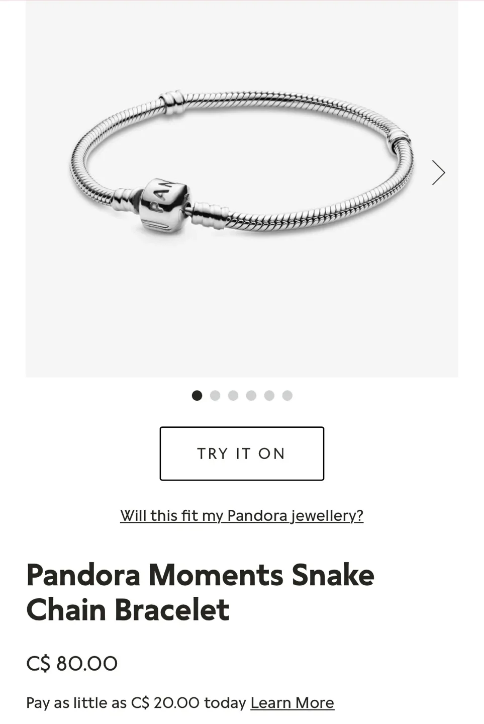 Pandora Moments Bracelet & Charm image indicator(4)