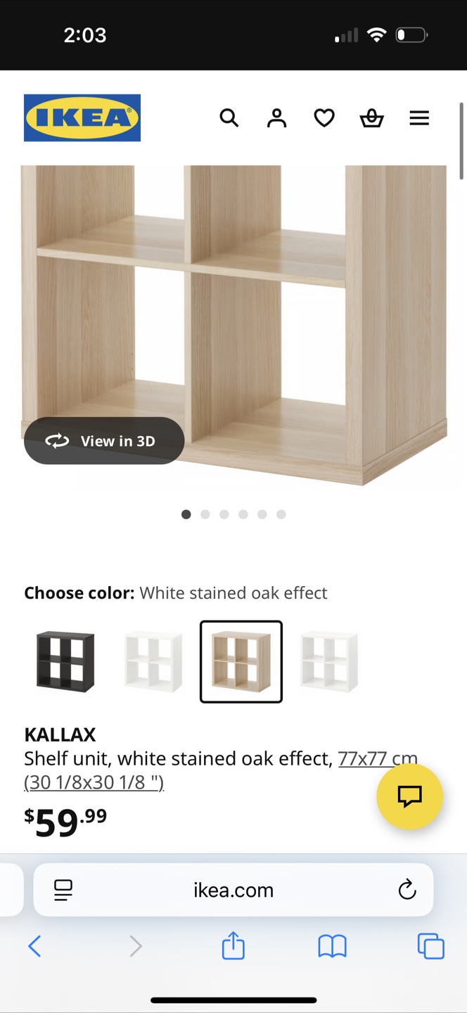 IKEA Kallax Shelf Unit - White Stained Oak Effect - photo 4