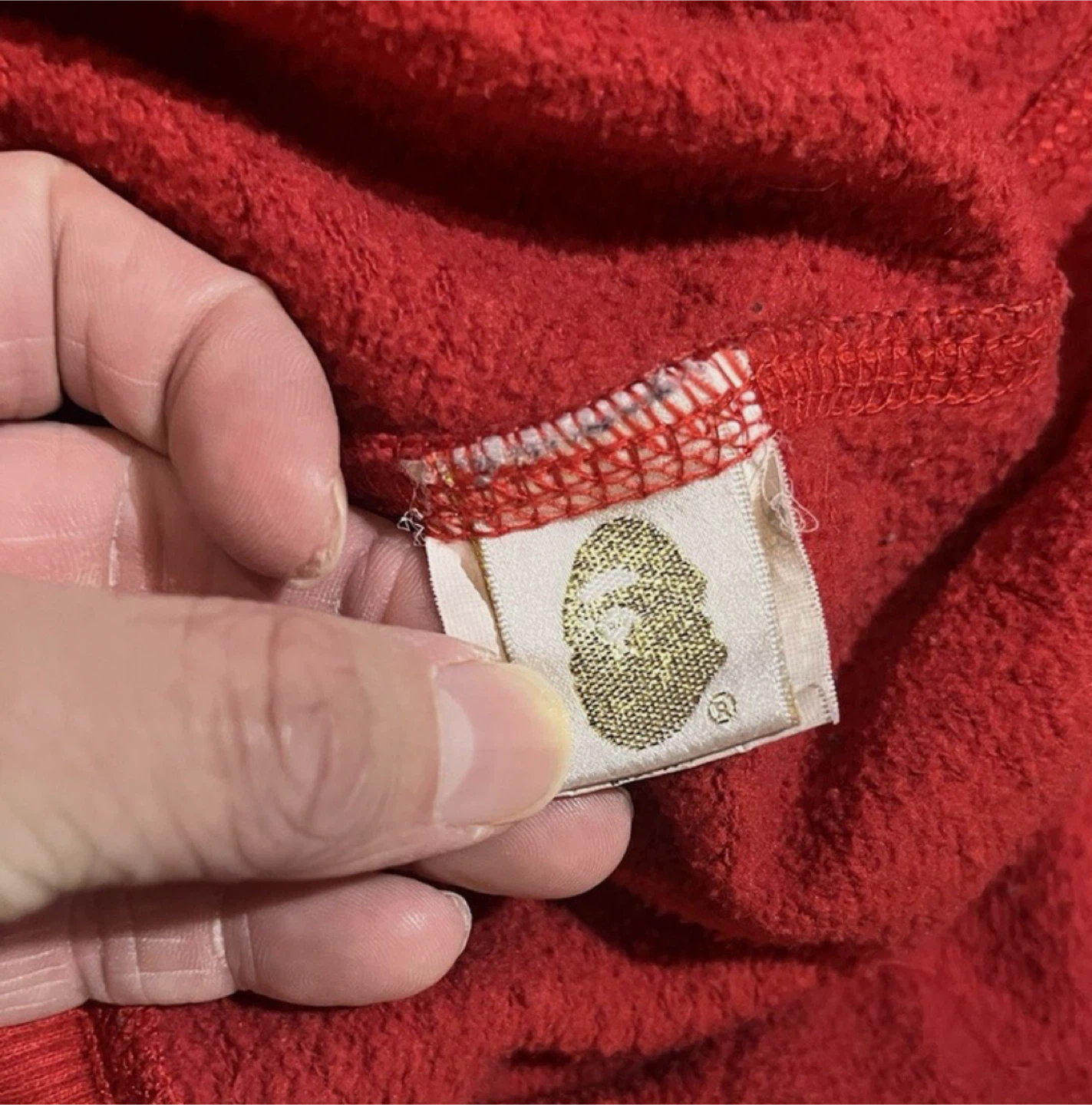 A Bathing Ape BAPE Red Camo Shark Hoodie - L - photo 3