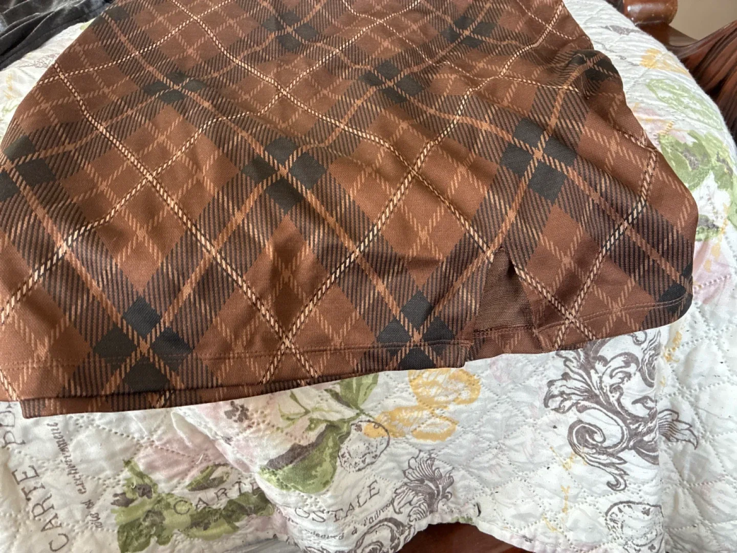 Derek Heart Brown Plaid Dress Size L image indicator(4)