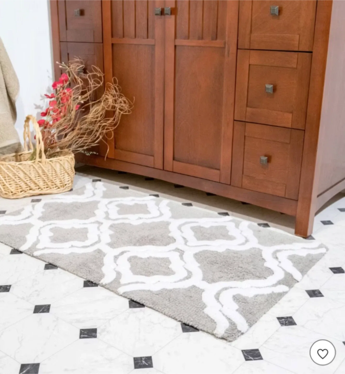 New Cotton Bath Mat Bath Rug 24”x40” image indicator(2)