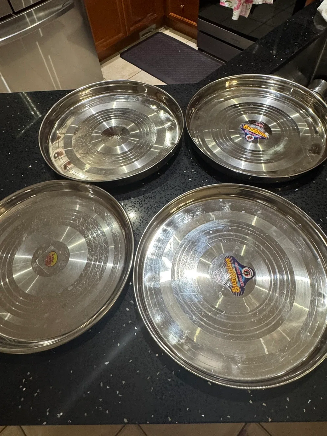Sunshine Stainless Steel Thali Plates (Set of 4) thumbnail