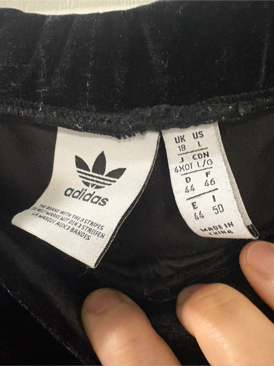 Adidas Black Velvet Track Pants - Women's L - photo 2