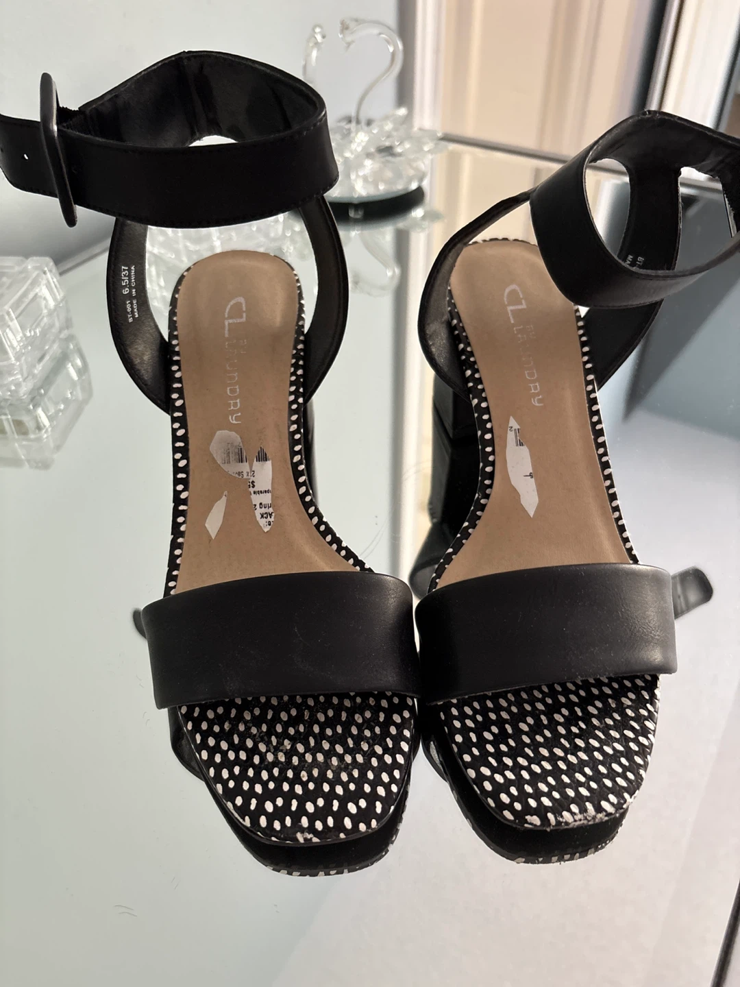 CL by Laundry Black & White Heels - Size 6.5