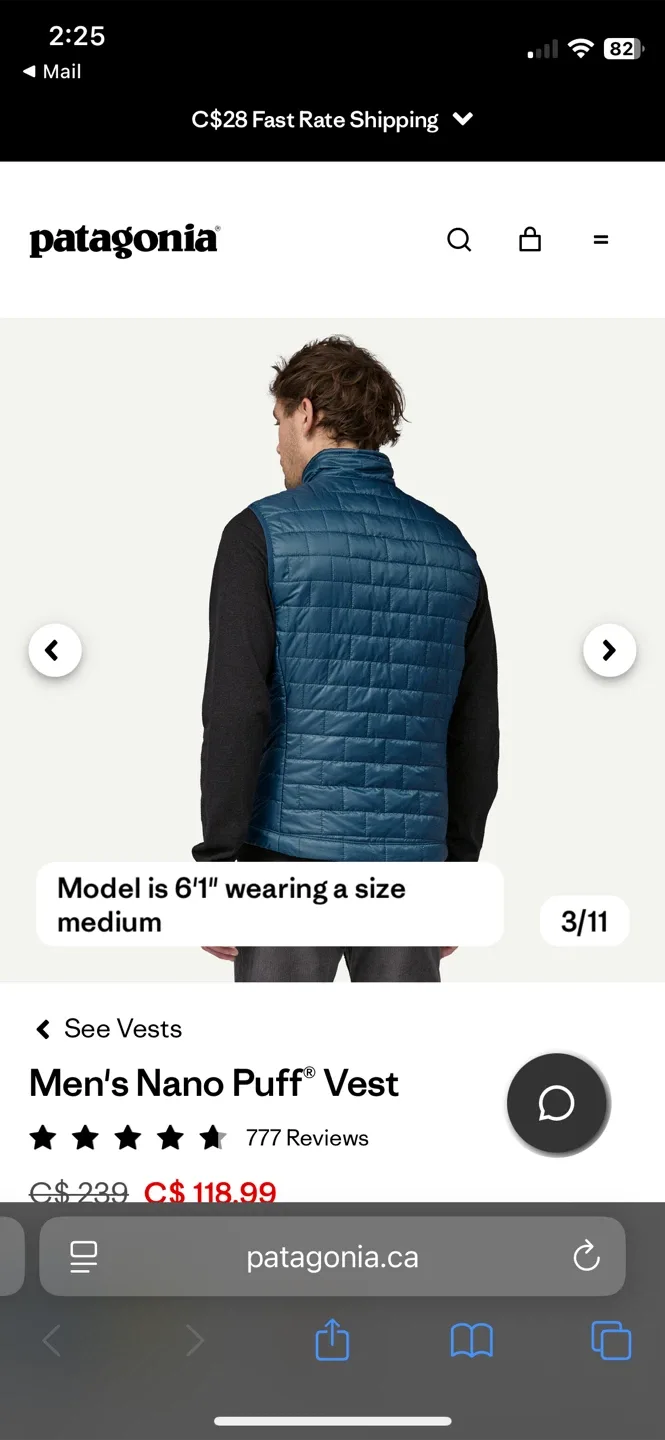 NEW！Patagonia Men's Nano Puff Vest - Lagom Blue image indicator(3)