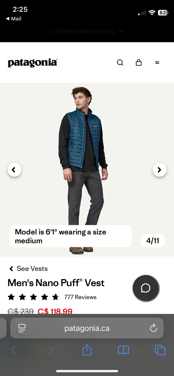 NEW！Patagonia Men's Nano Puff Vest - Lagom Blue image indicator(4)