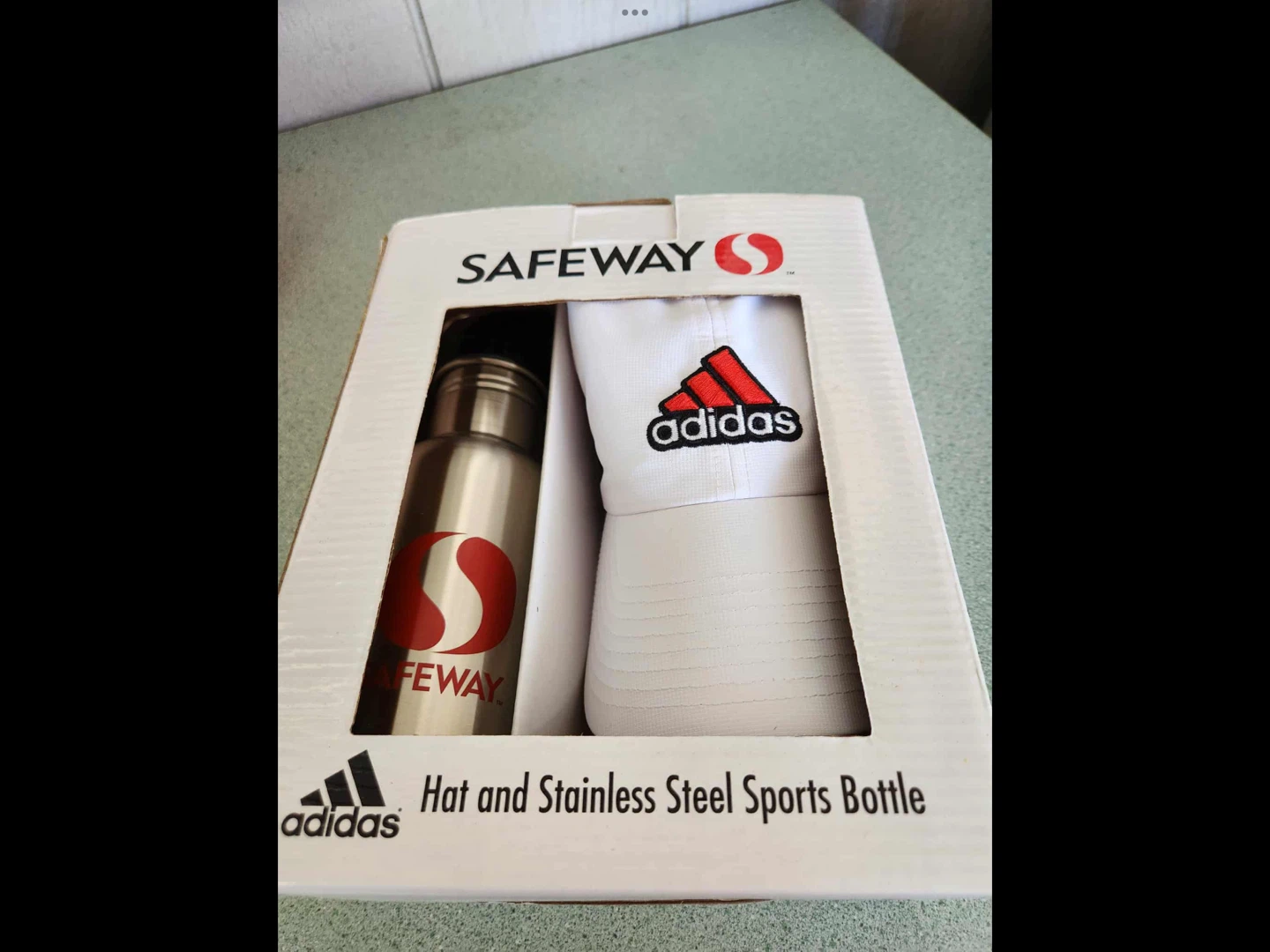 New Adidas Hat & Safeway Stainless Steel Water Bottle Set - photo 2