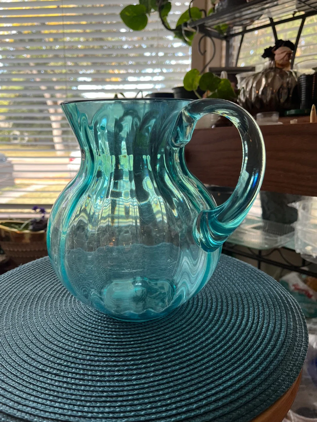 Aqua coloured Light Weight Acrylic Pitcher