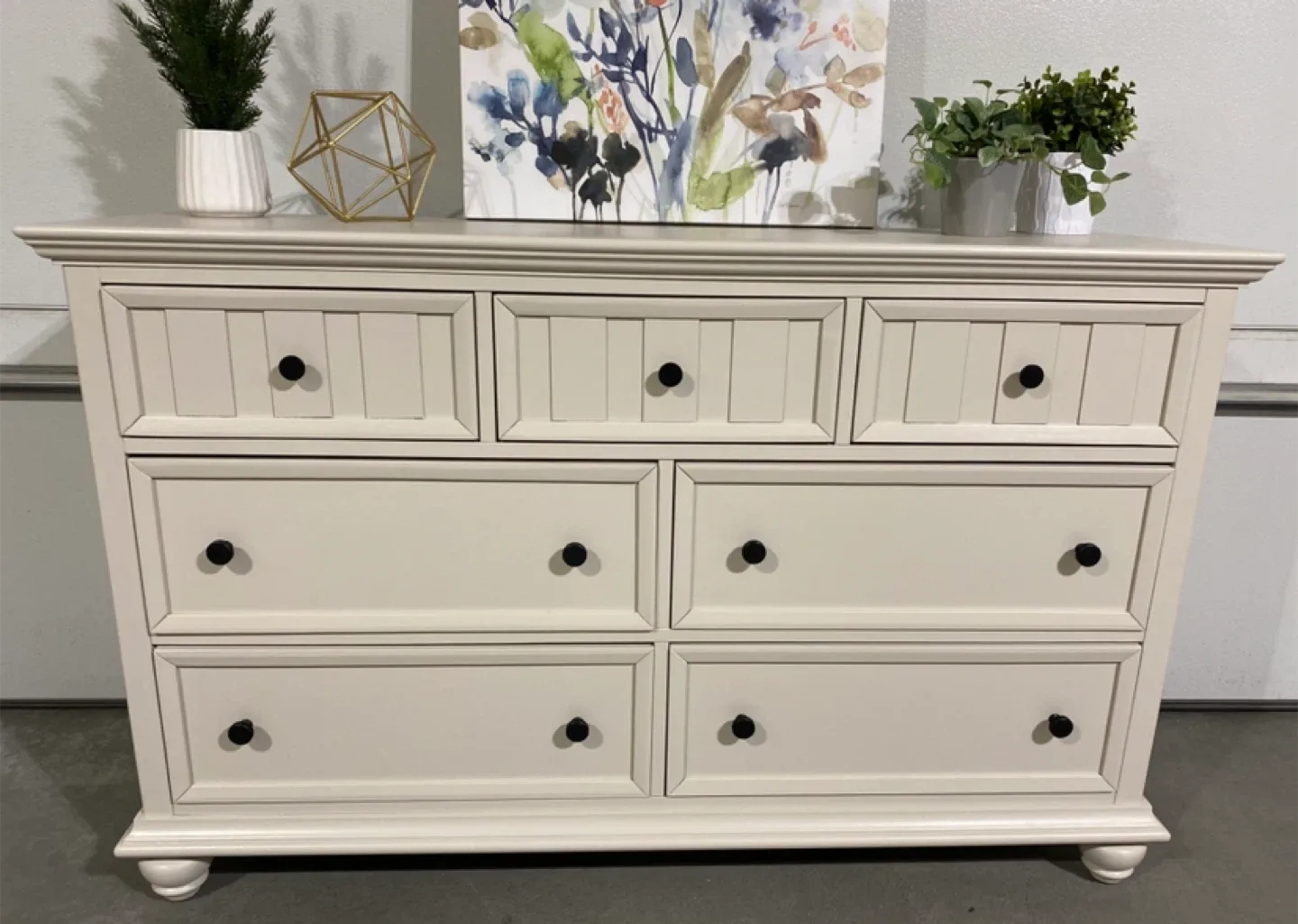 Modern Hardwood Long Dresser Chateau & Black image indicator(4)