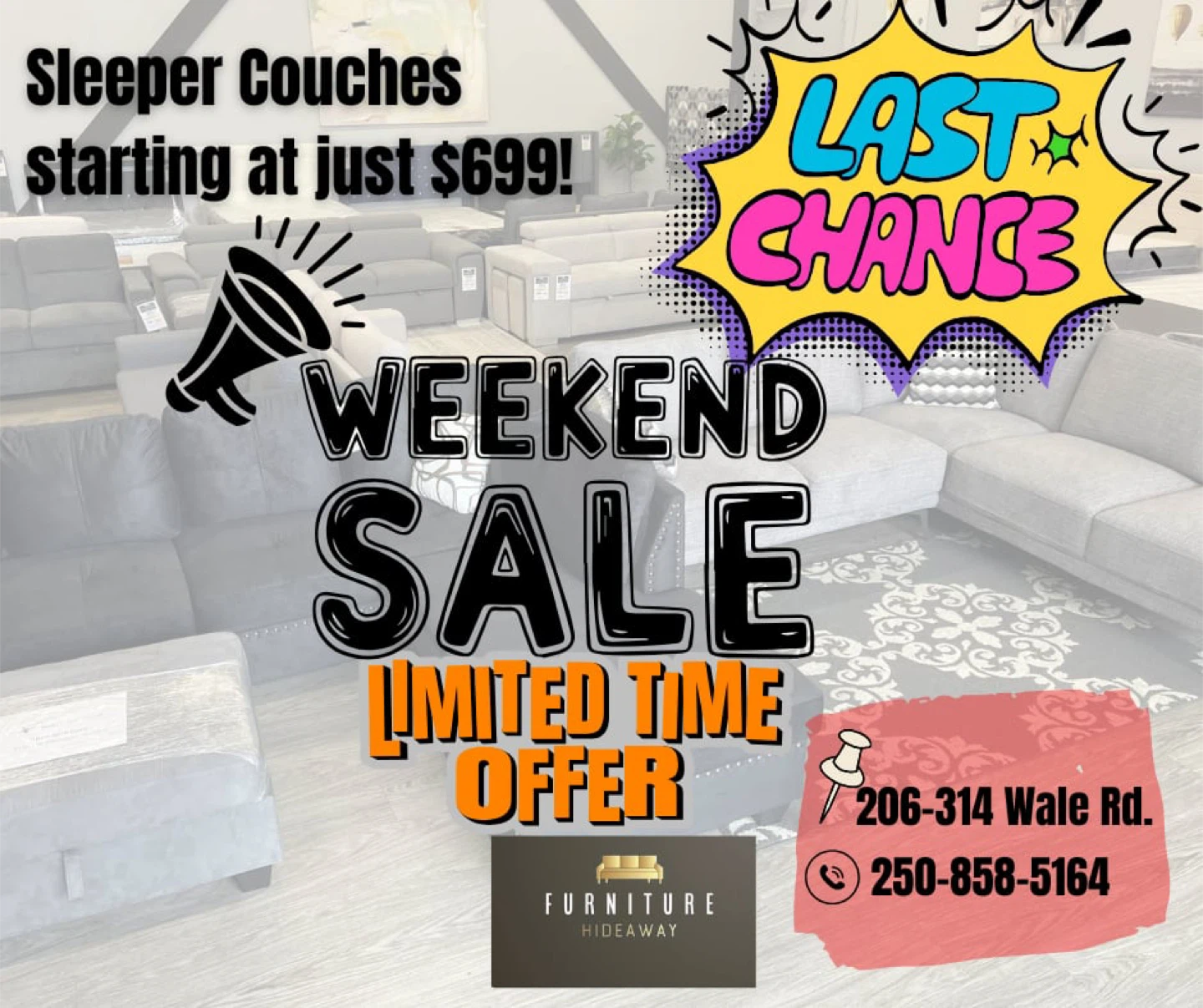 LAST CHANCE‼️ Limited-Time Offer Sleeper Sofas 🛋️