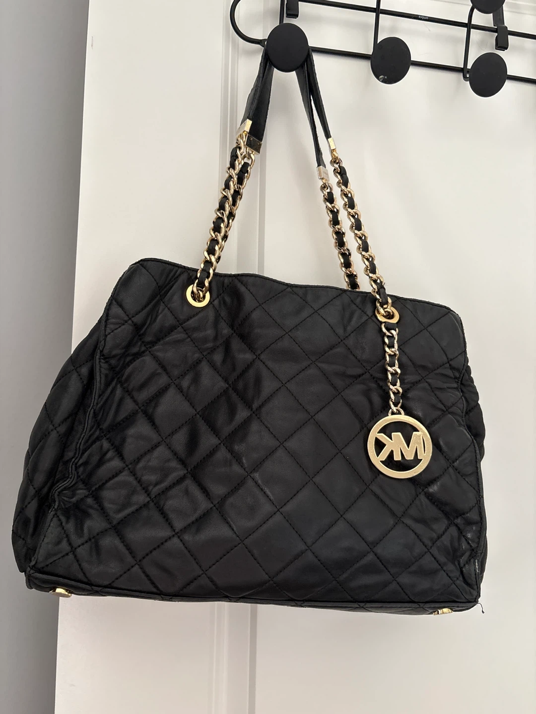 Michael Kors Black Quilted Tote Bag