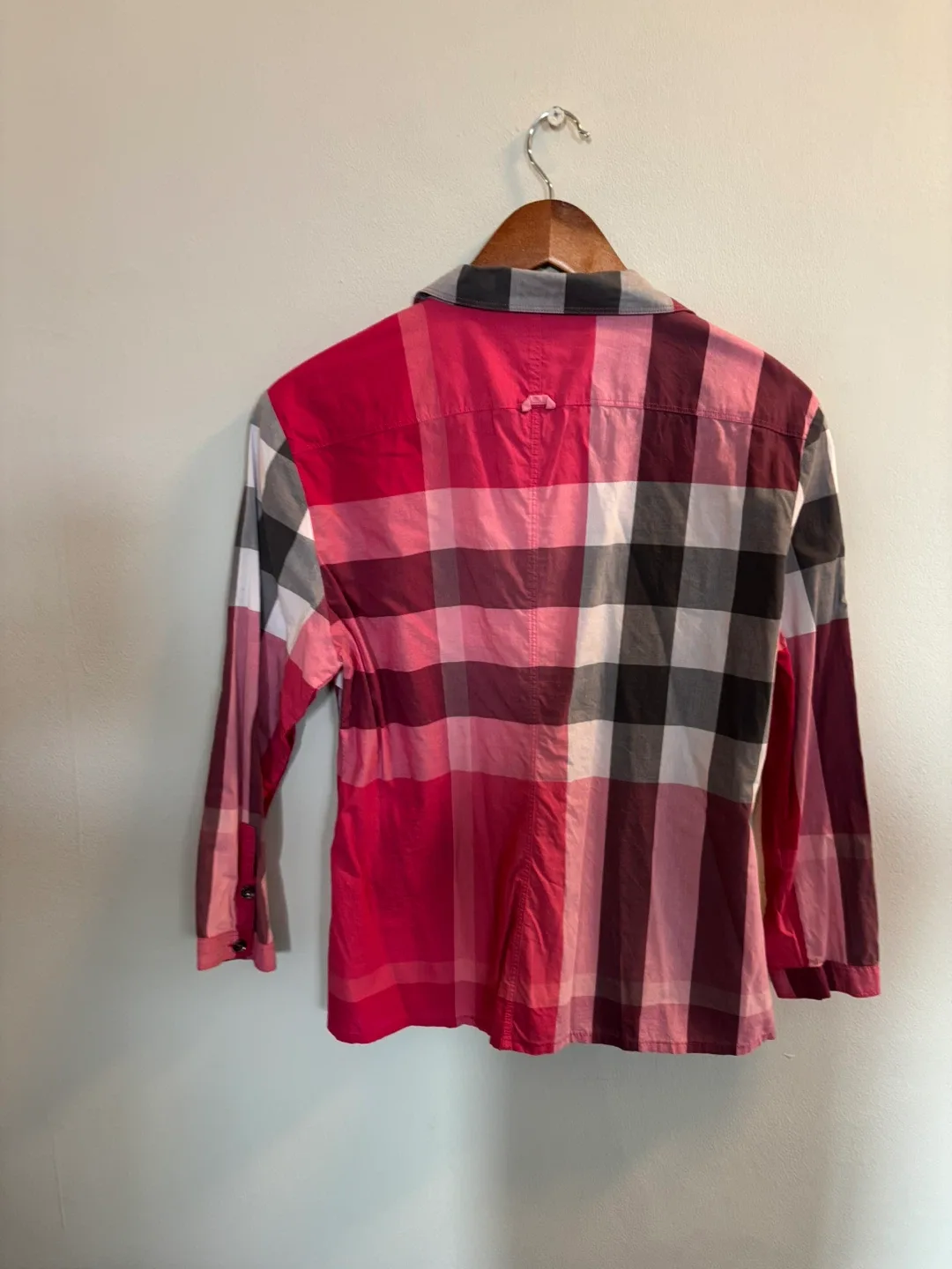 Burberry Brit women’s long sleeve plaid shirt image indicator(2)