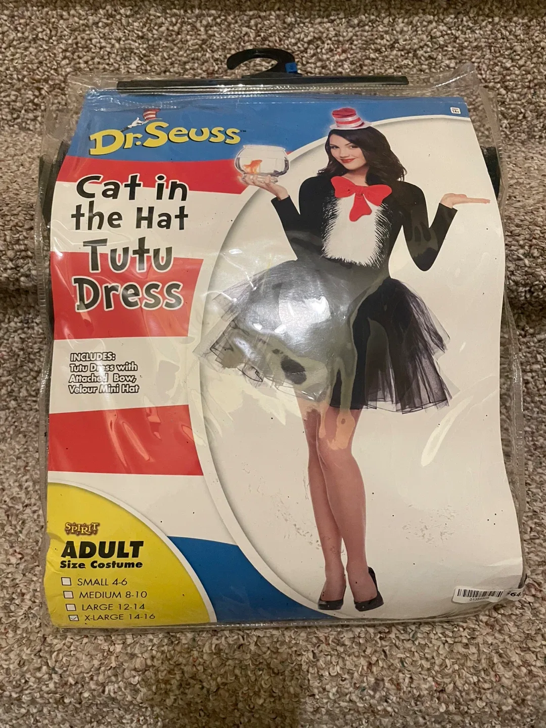 Dr. Seuss Cat in the Hat Tutu Dress - Adult XL 14-16 thumbnail