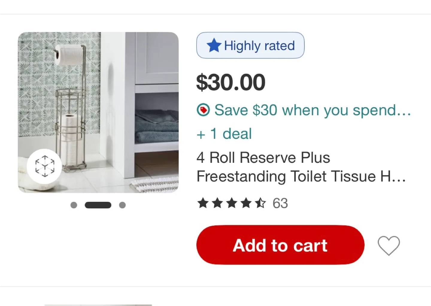 Freestanding Toilet Paper Holder/Stand image indicator(7)