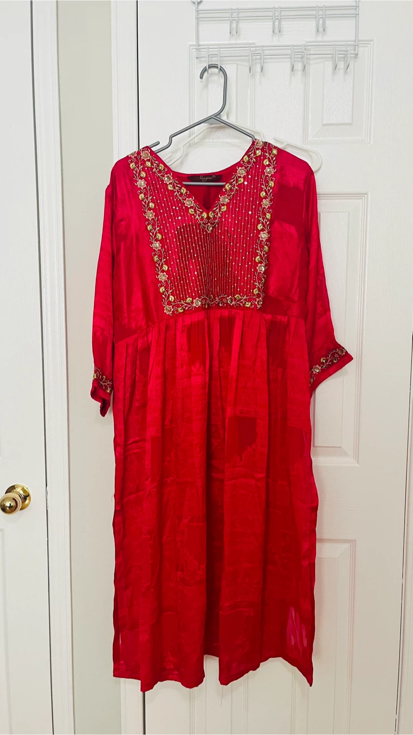 Pink kurti with pants