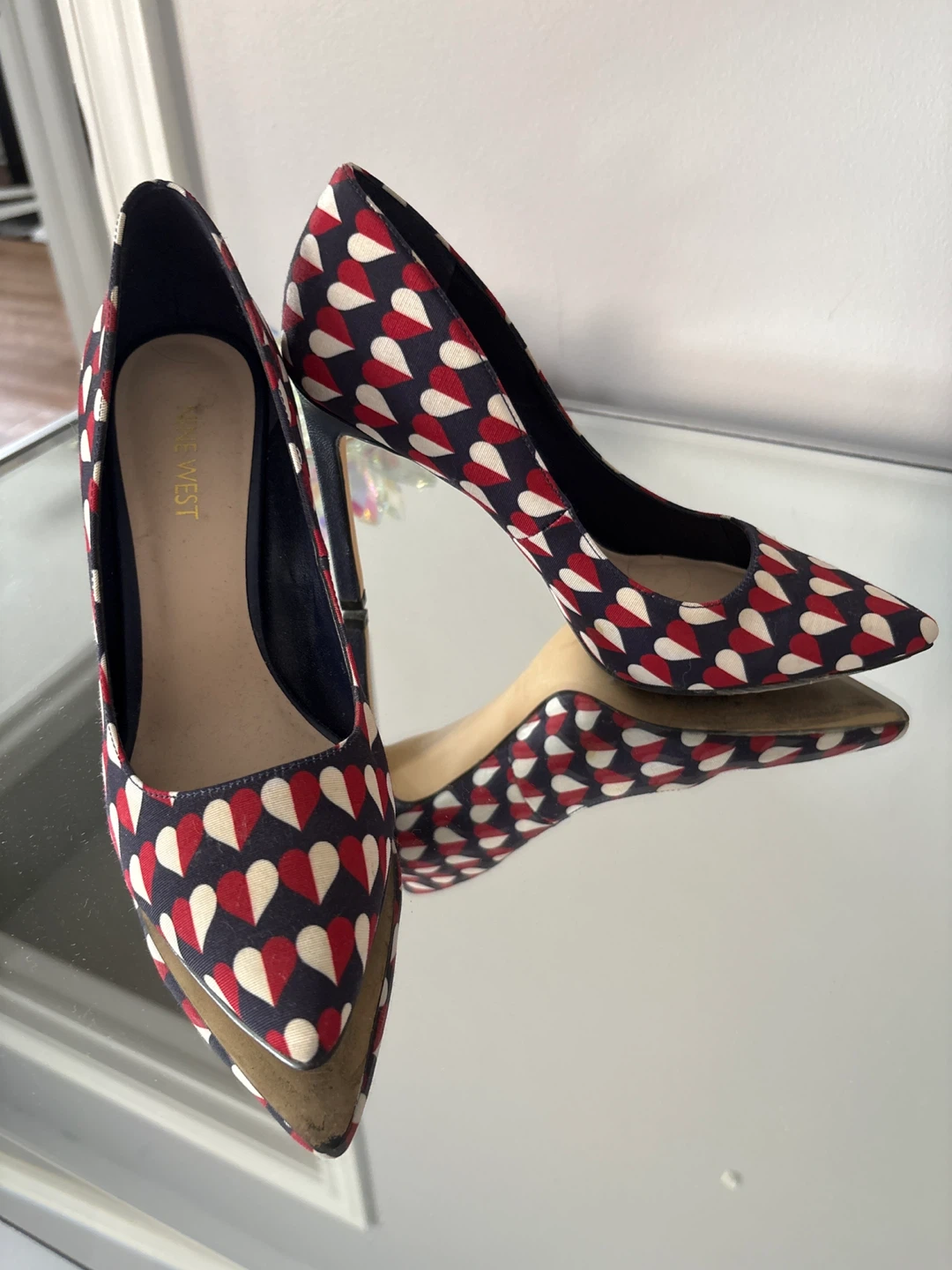 Nine West Heart Print Heels
