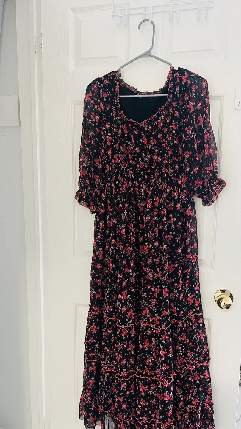 Floral Print Midi Dress