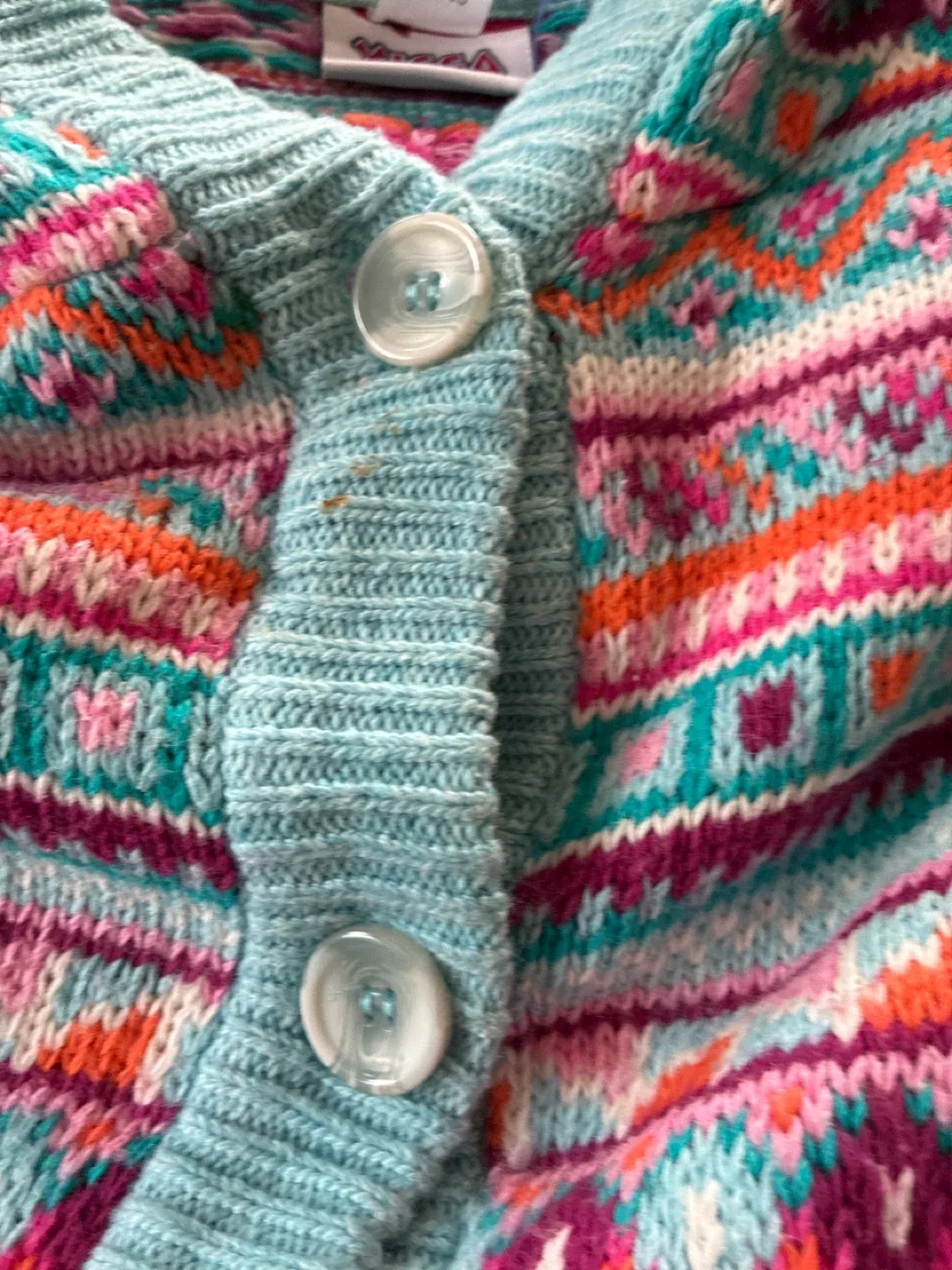 Yigga Girls' Colorful Knit Cardigan - Size M (10/12) image indicator(5)