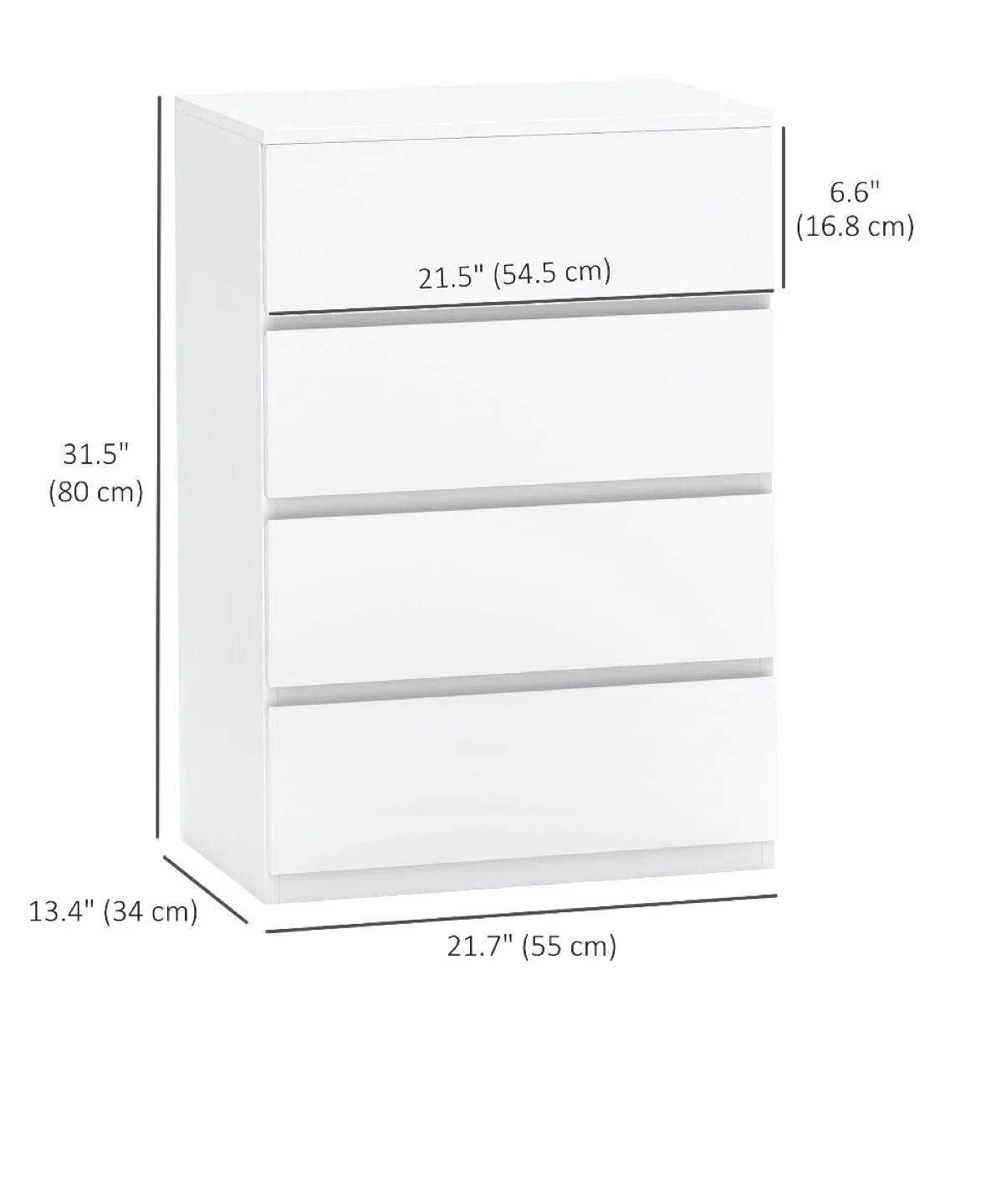 IKEA Hemnes White 4-Drawer Dresser image indicator(9)