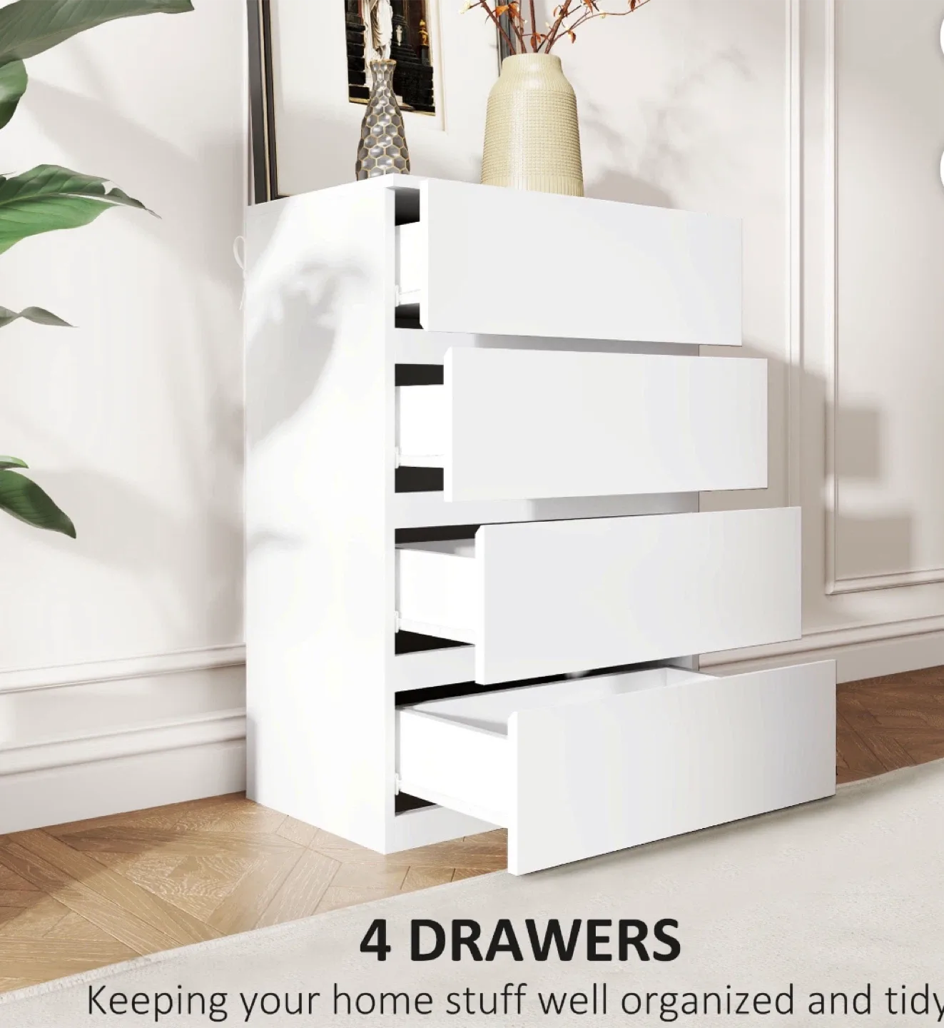 IKEA Hemnes White 4-Drawer Dresser image indicator(7)