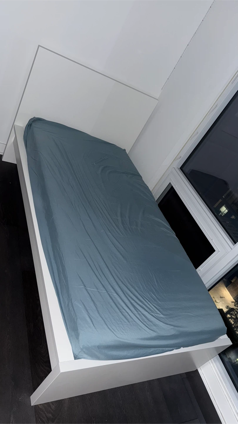 Ikea White Malm Twin Bed Frame - photo 2