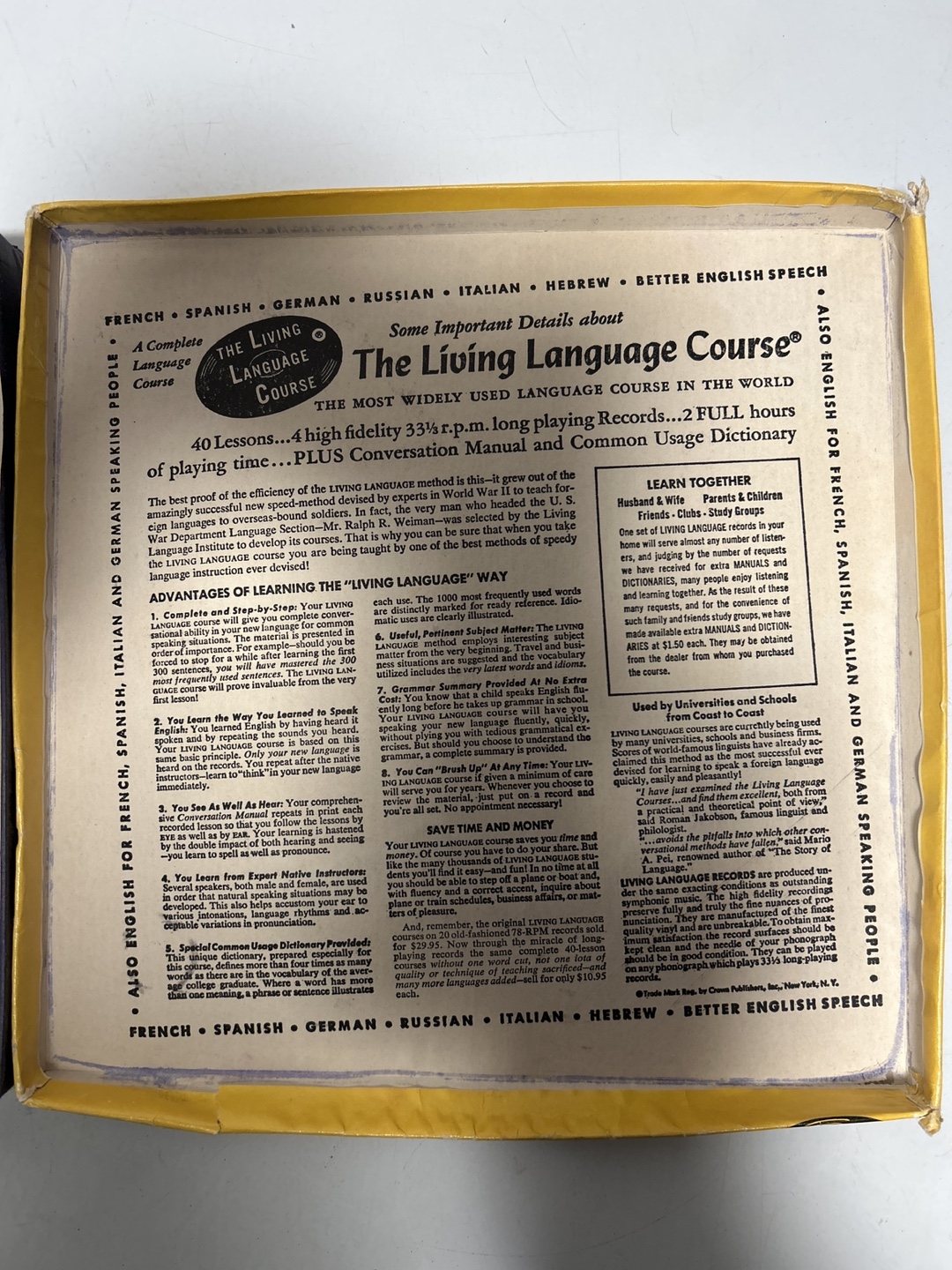 Living Language Russian Course - 40 Lessons on 4 Records - photo 2