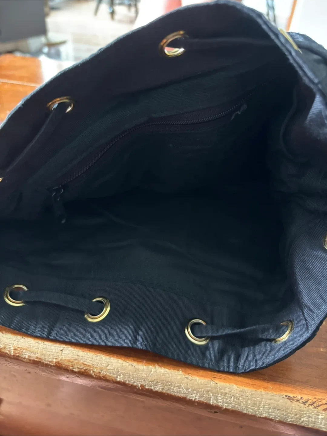 Marks and Spencer Quilted purse/Black Backpack image indicator(4)