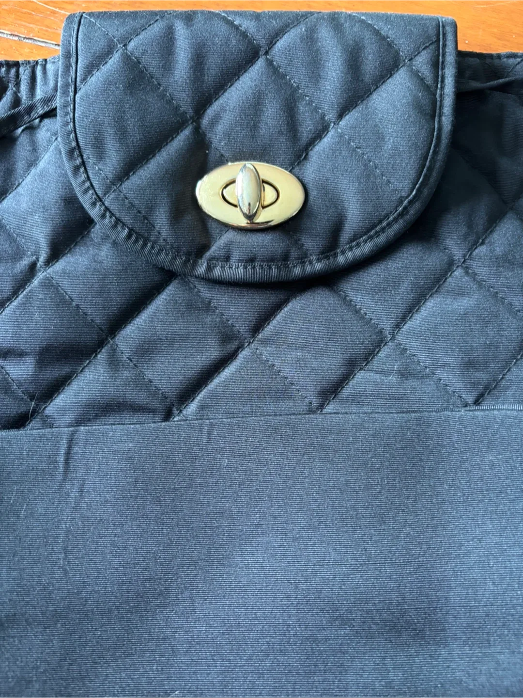 Marks and Spencer Quilted purse/Black Backpack image indicator(2)