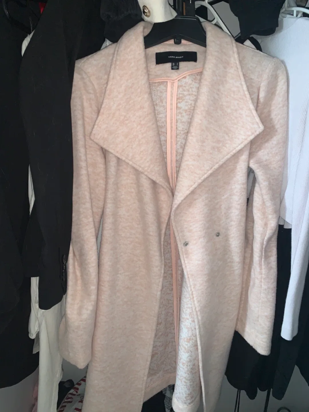 Vero Moda Pink Wool Coat
