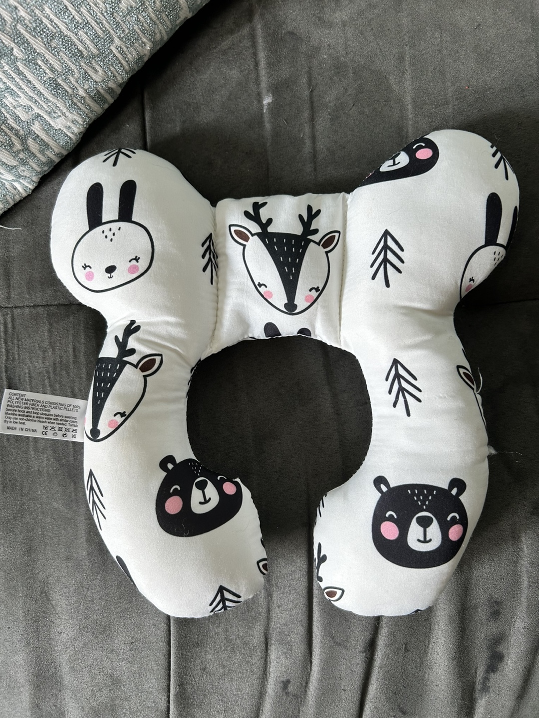 Baby Neck Support Pillow - Animal Print