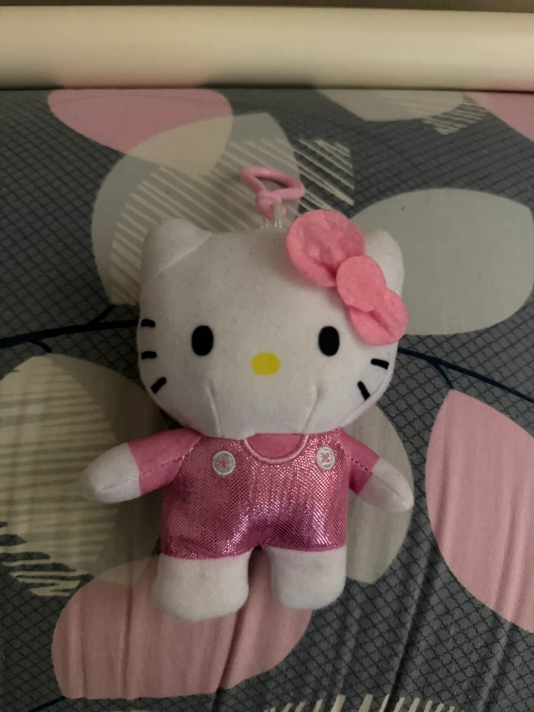 Hello Kitty Pink Shiny Plush Keychain thumbnail