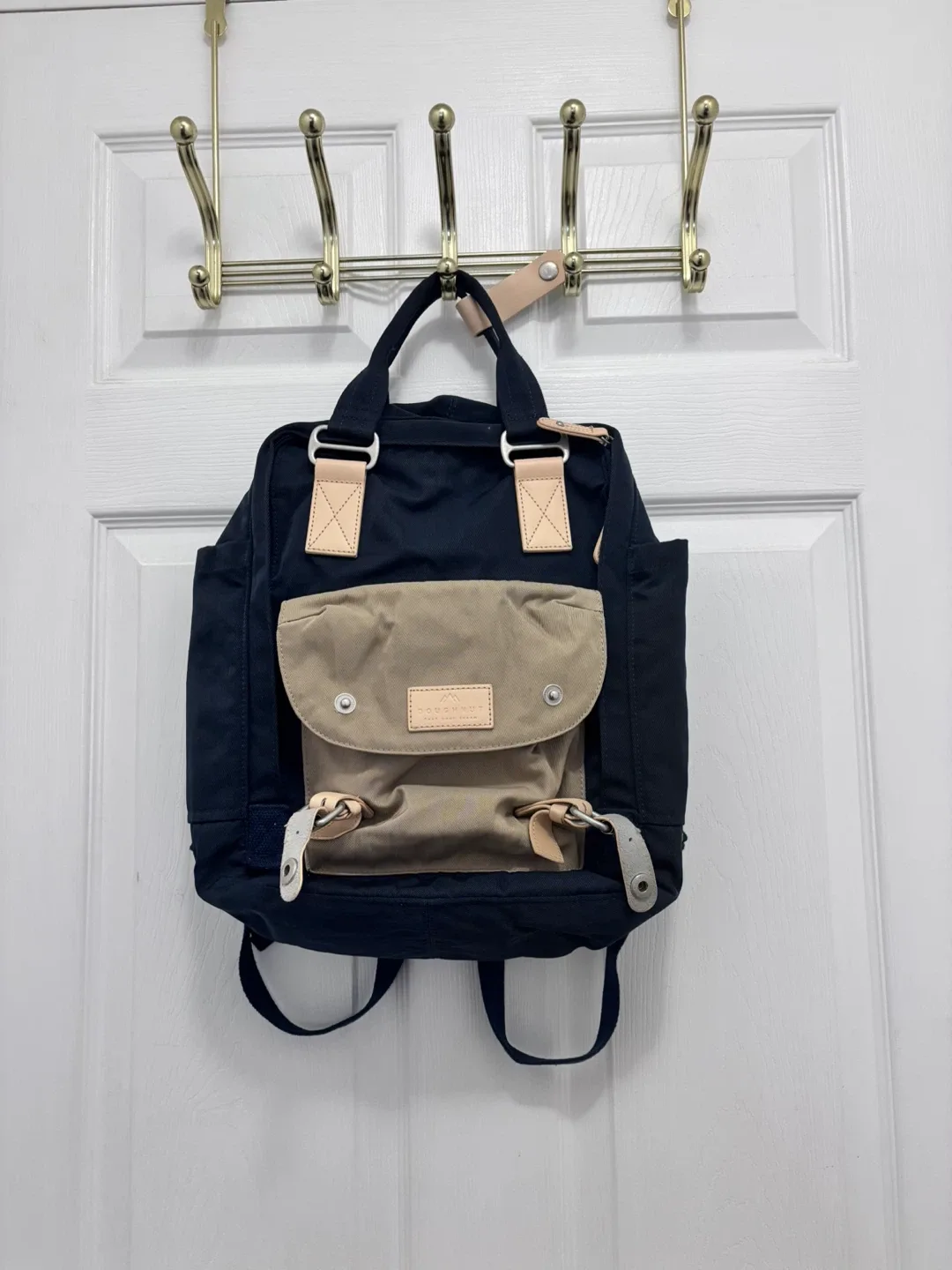 Doughnut Macaroon Backpack - Navy/Khaki thumbnail