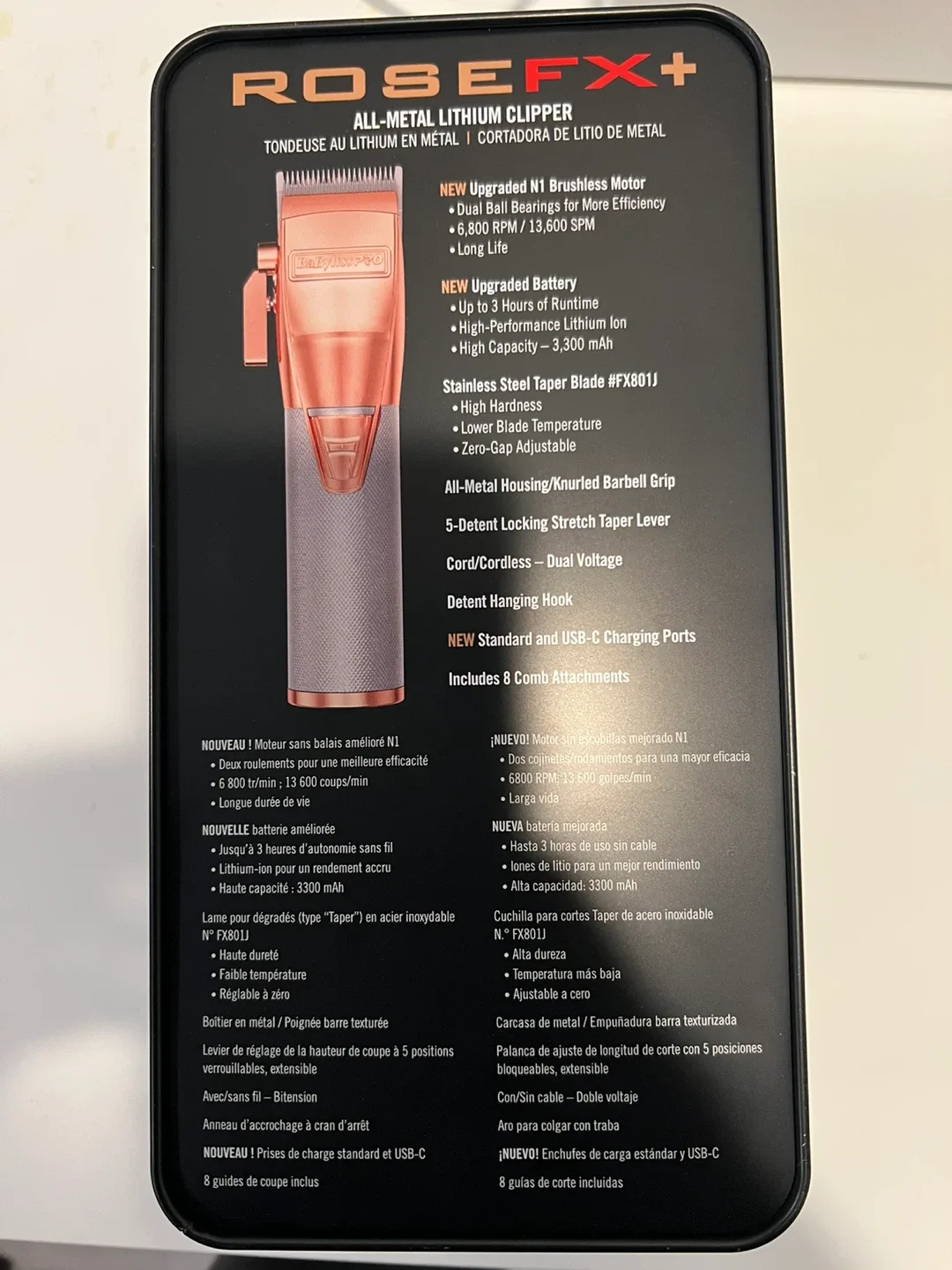 BabylissPRO RoseFx+ All-Metal Lithium Hair Clipper - New image indicator(2)