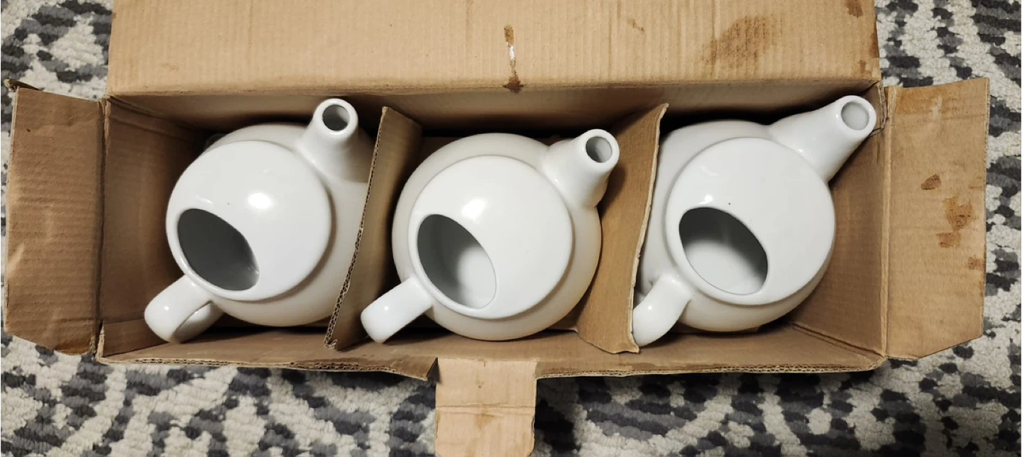 Magnum Teapot 16oz Ceramic White (Set of 3)