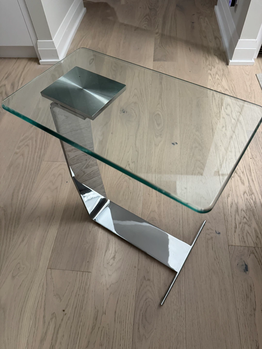 Nickel and Glass Side Table by Design Institute of America - photo 4