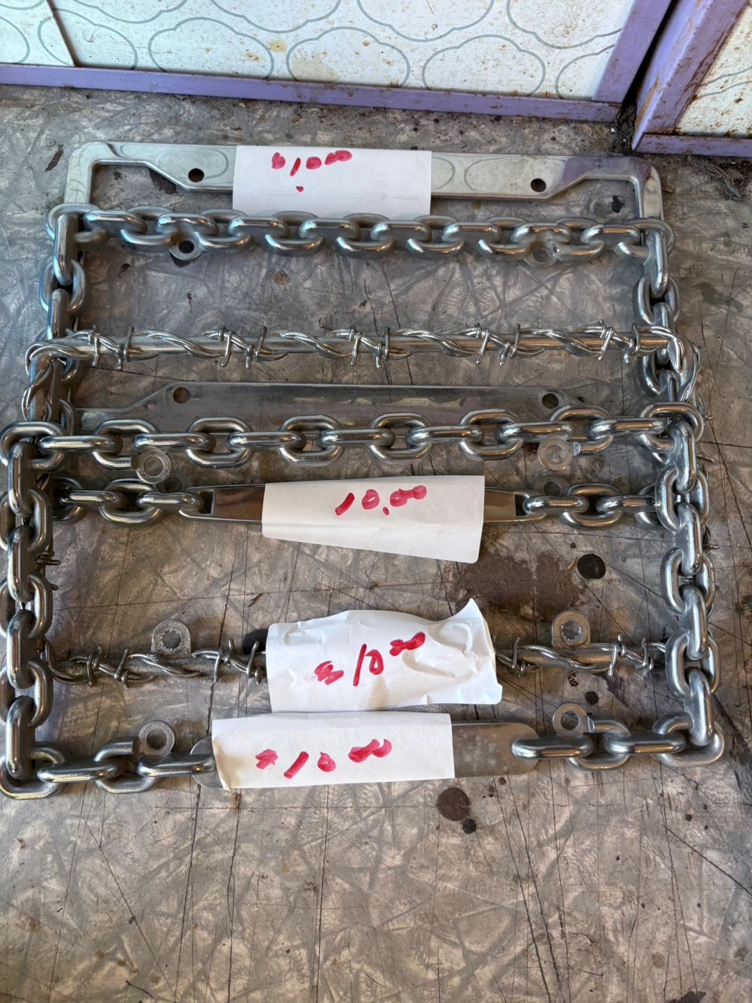Custom Chain License Plate Frames
