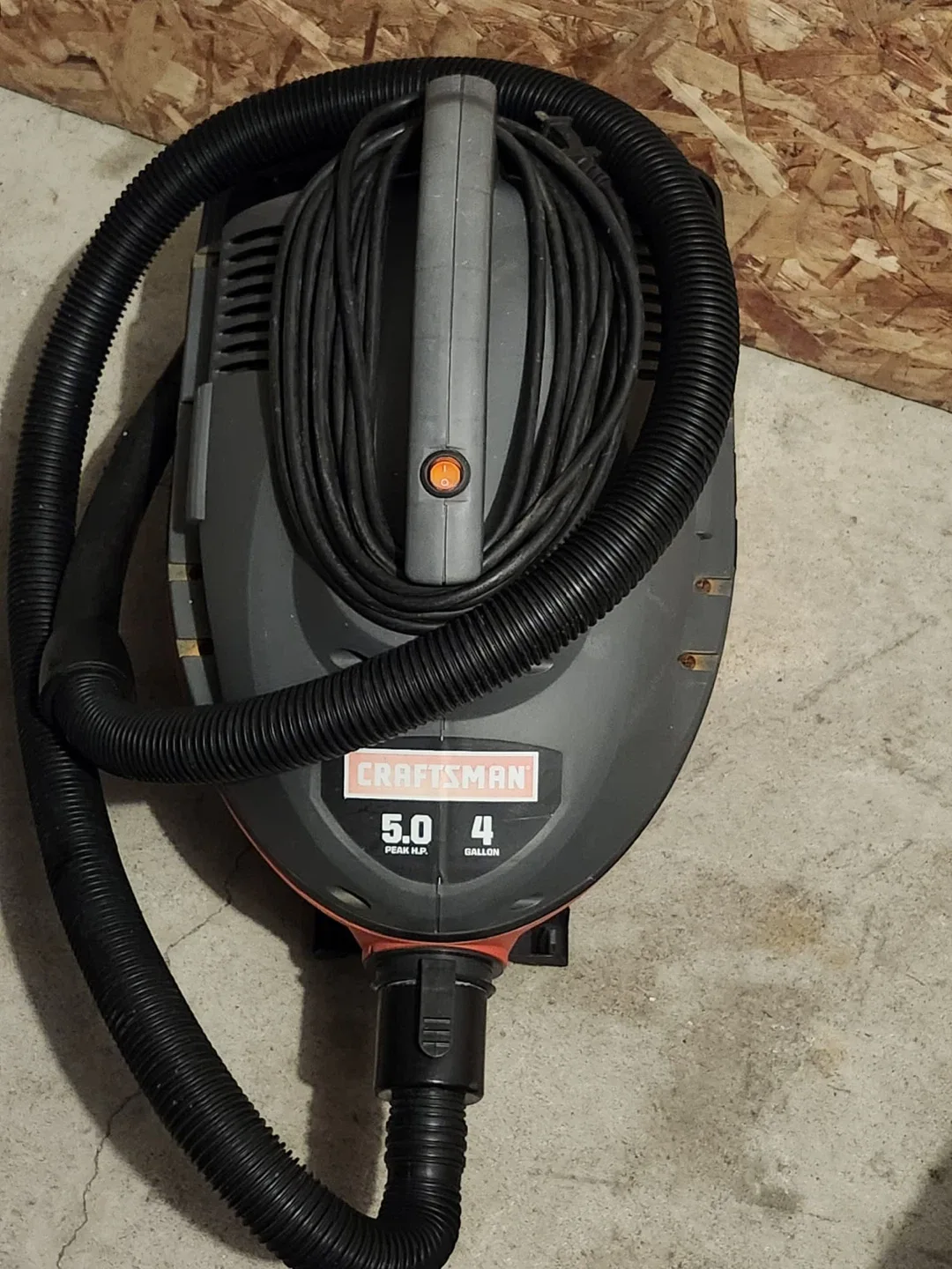 Craftsman 5.0 Peak HP 4 Gallon Wet/Dry Vac image indicator(2)