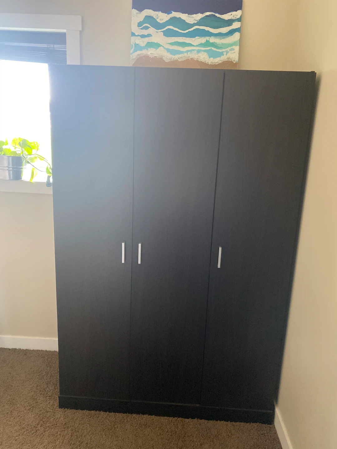 Sauder 3-Door Espresso Wardrobe