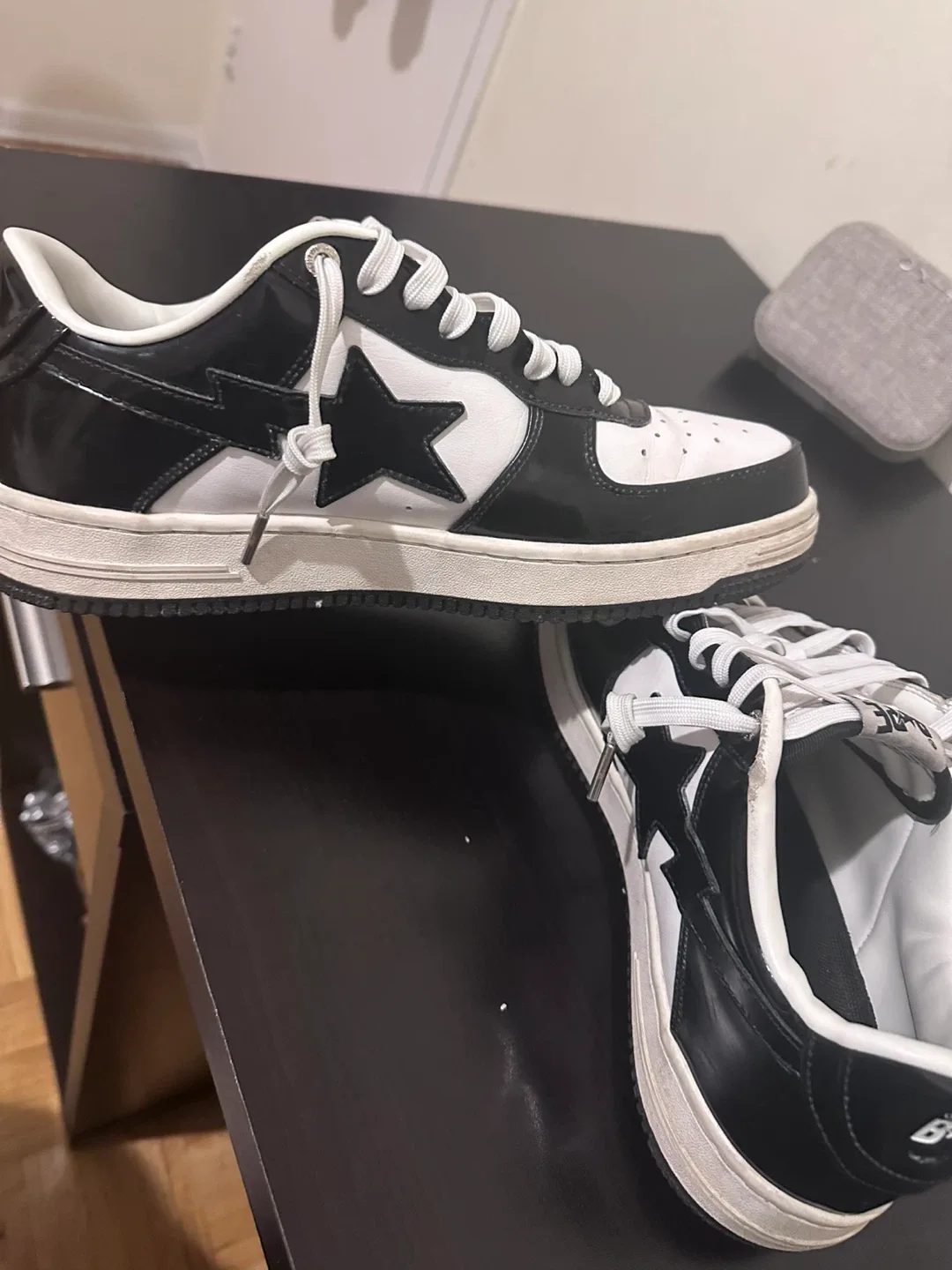 BAPE STA Low Sneakers - Black/White image indicator(6)