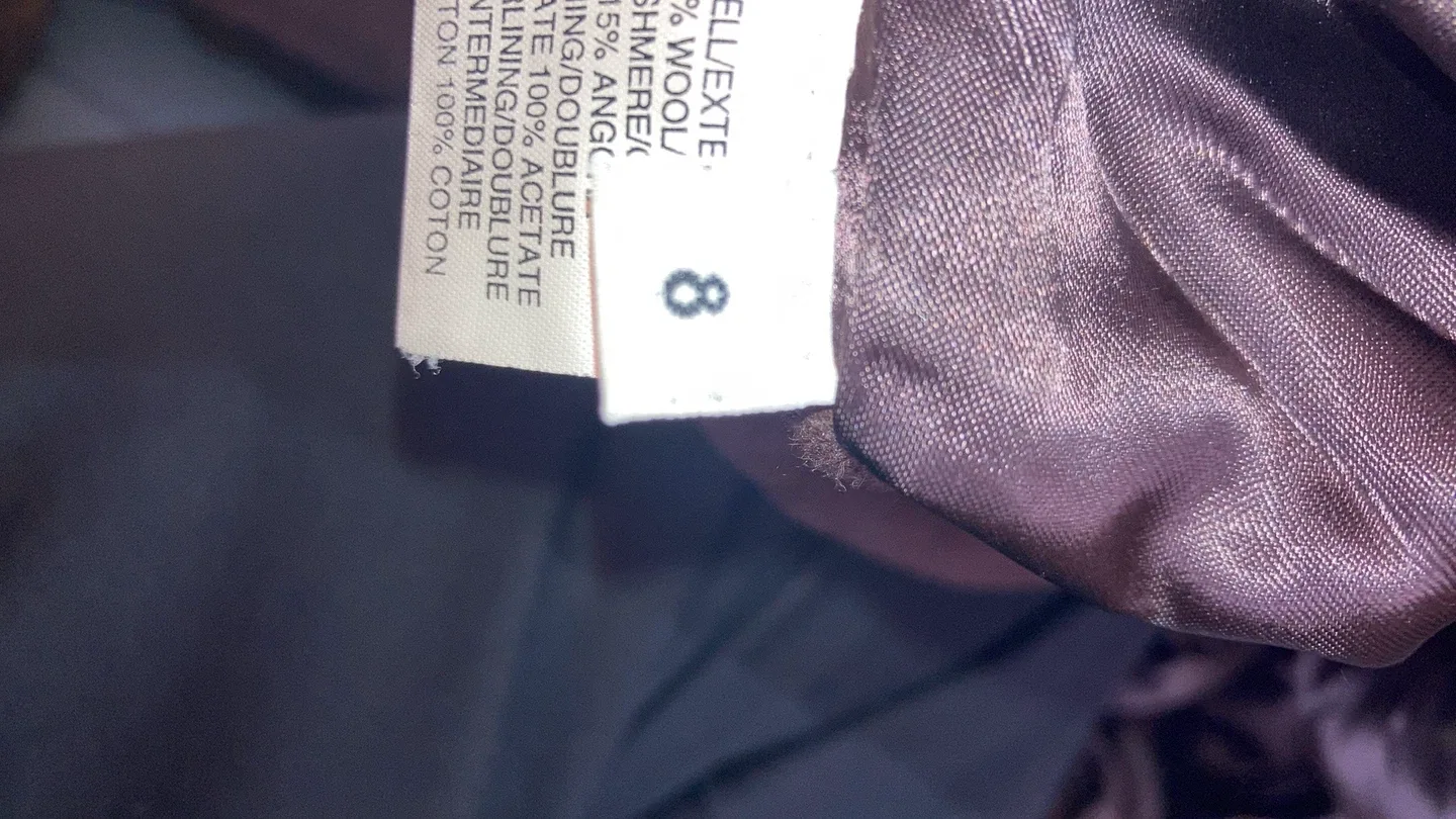 MALLIA Wool Angora Cashmere Coat - Size 8 image indicator(2)