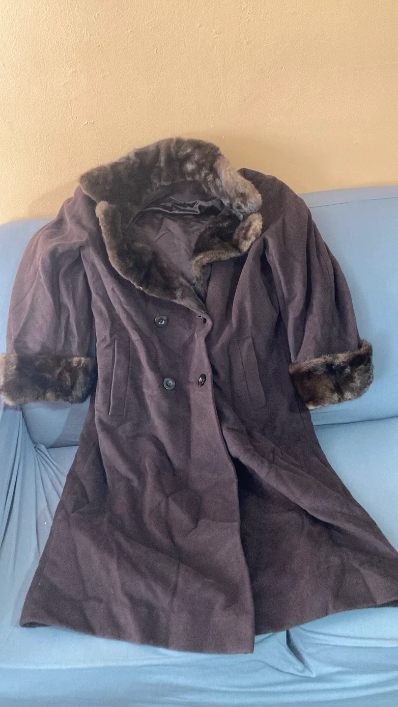 MALLIA Wool Angora Cashmere Coat - Size 8 thumbnail
