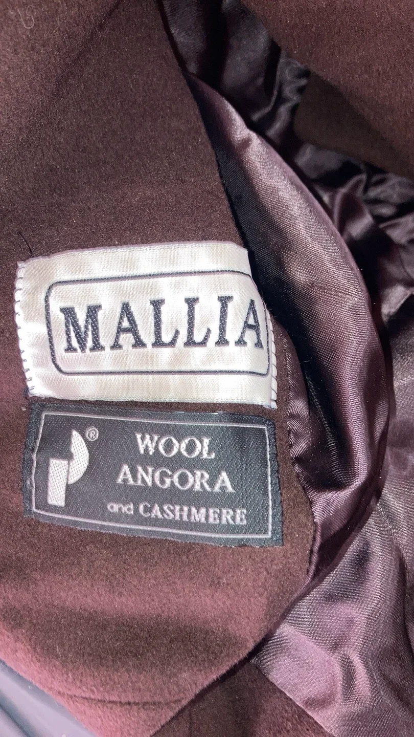 MALLIA Wool Angora Cashmere Coat - Size 8 image indicator(3)