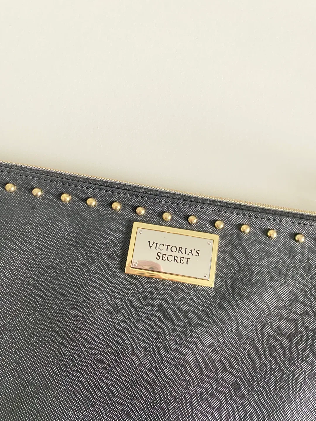 Large Victoria's Secret Black Studded Bag image indicator(2)