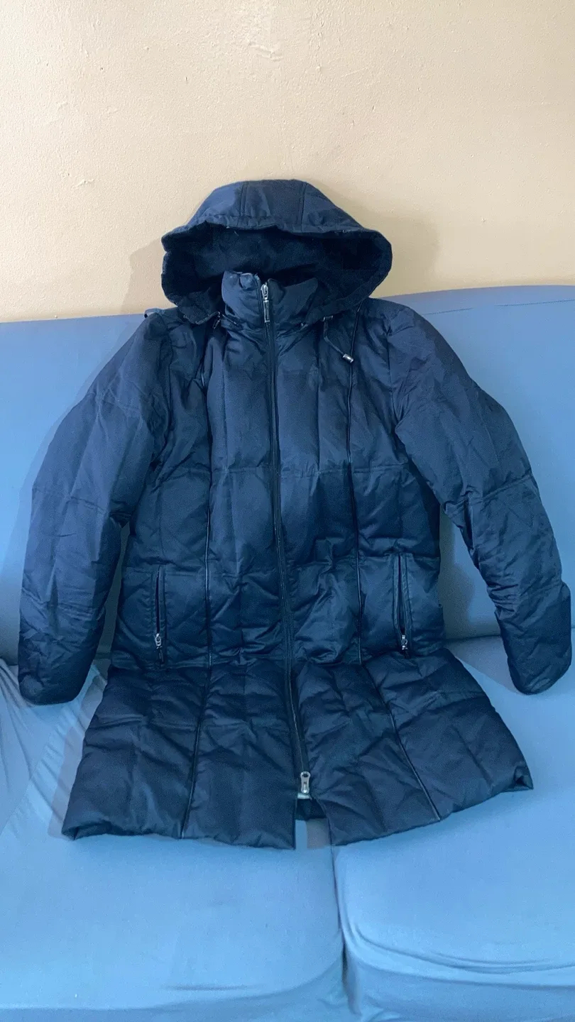 Liz Claiborne Black Puffer Coat - Size M thumbnail
