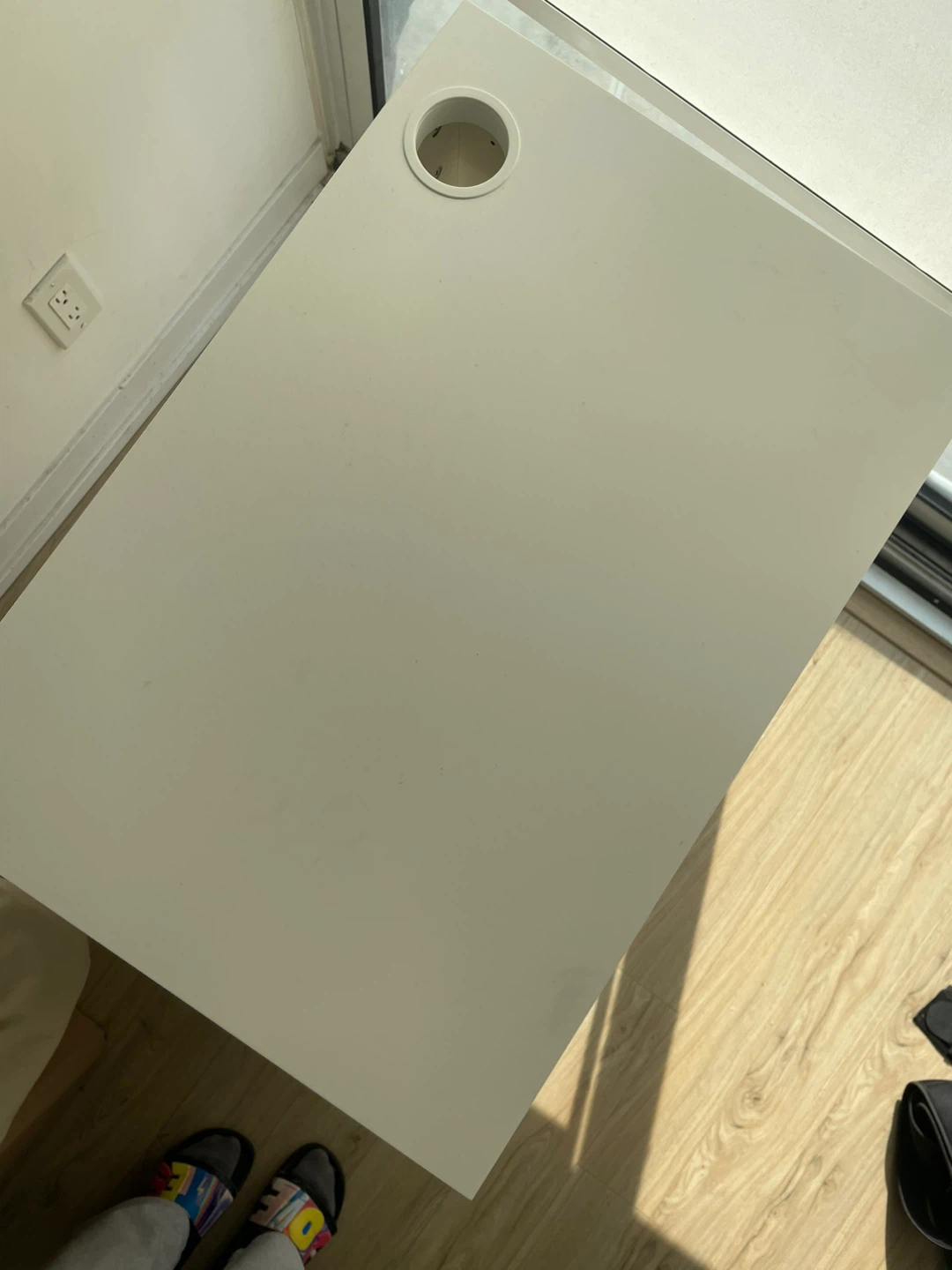 IKEA White Desk with Drawer - photo 3